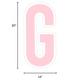 Blush Pink Letter (G) Corrugated Plastic Yard Sign, 30in